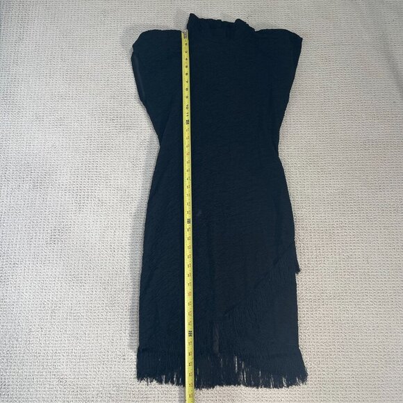 Vintage Mayvens Witchy Vamp Whimsygoth Midi Dress 13 Cocktail Fringe Bodycon - Picture 11 of 12